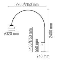 ARCO EUR LAMPADA DA TERRA