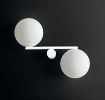 LUNA APPLIQUE IN VETRO SATINATO E METALLO