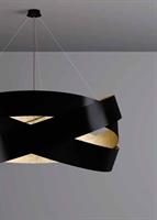055.325.43.3520 PURA LAMPADA A SOSPENSIONE NERA/FOGLIA ORO d.60