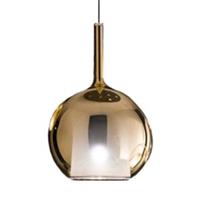 0811-21 GLO LAMPADA A SOSPENSIONE ORO d.25cm cavo 2 mt