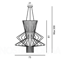 ALLEGRO RITMICO LAMPADA A SOSPENSIONE GRAFITE