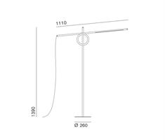 TANGENT TNG141.BK NERA LAMPADA DA TERRRA REGOLABILE