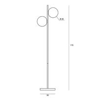 1744.206 JUGEN LAMPADA DA TERRA BLACK EDITION 2 LUCI h.170cm