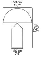 ATOLLO 233 OR LAMPADA DA TAVOLO IN METALLO COLOR ORO h.70cm