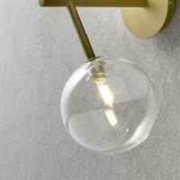 AP BOLLE 1 OR LAMPADA DA PARETE ORO SATINATO CON VETRO TRASPARENTE