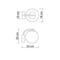 EVA LAMPADA DA PARETE COMPLETA DI VETRO