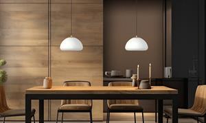 LUXOR LAMPADA A SOSPENSIONE + ROSONE NERO