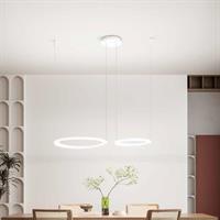 8204 B LC EDGE LAMPADA A SOSPENSIONE BIANCA 40+60cm