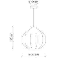 C2641-MOK AFOXE' SOSPENSIONE MARRONE MOKA d.34cm