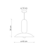 C2630-CRT PAU SOSPENSIONE CREMA/TURCHESE